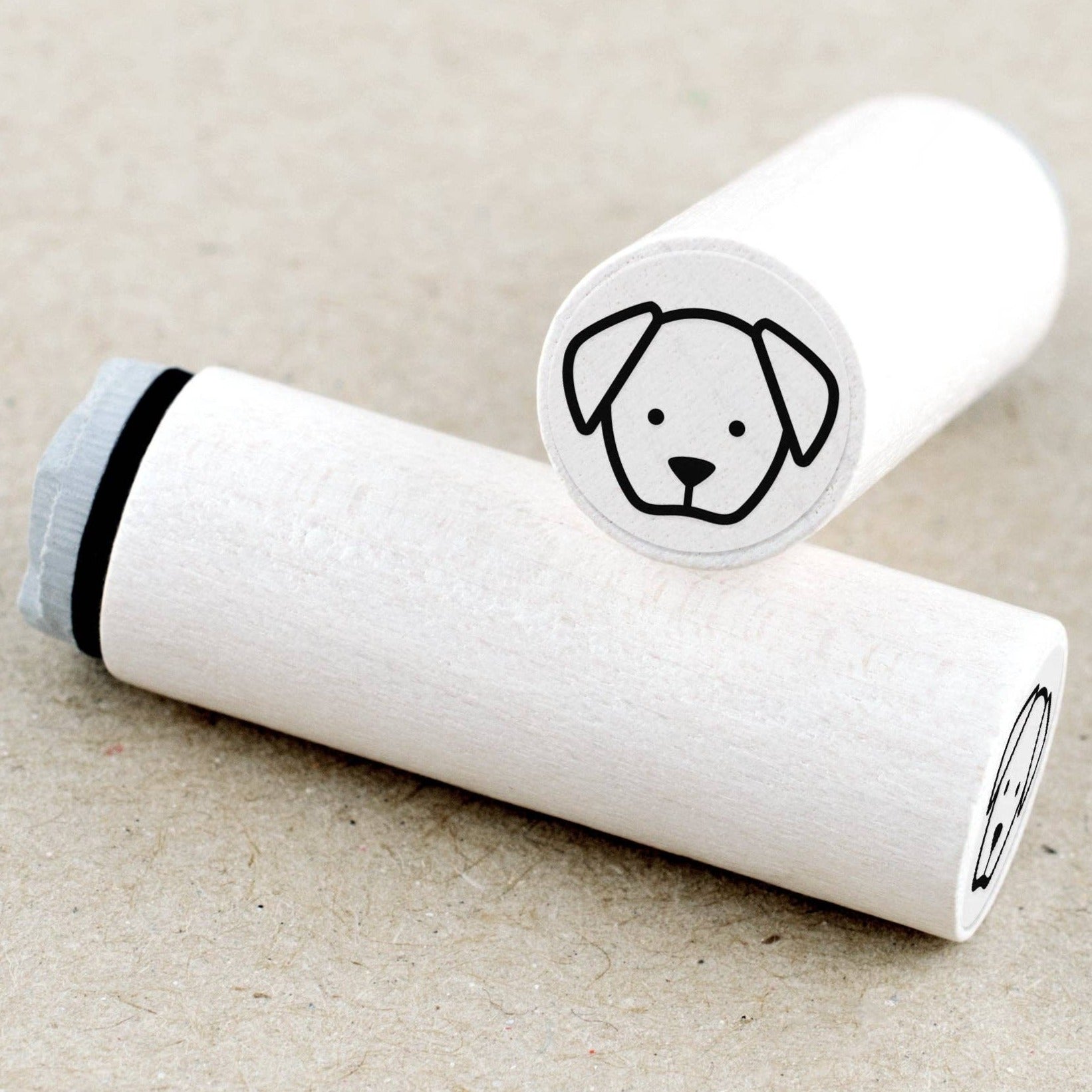 MINI RUBBER STAMP // DOG FACE