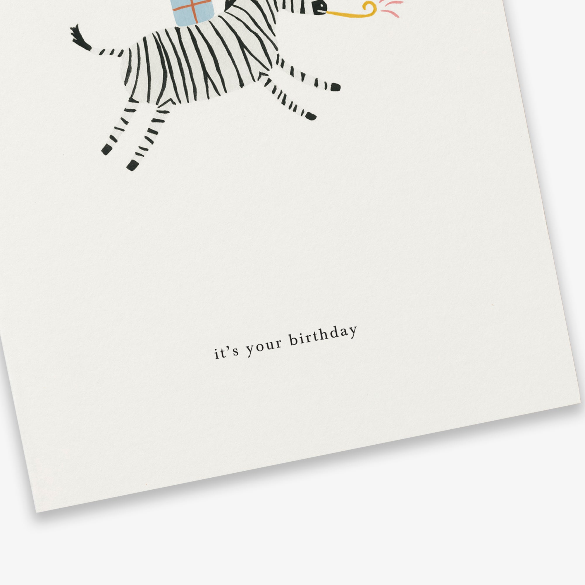 GREETING CARD // BIRTHDAY ZEBRA