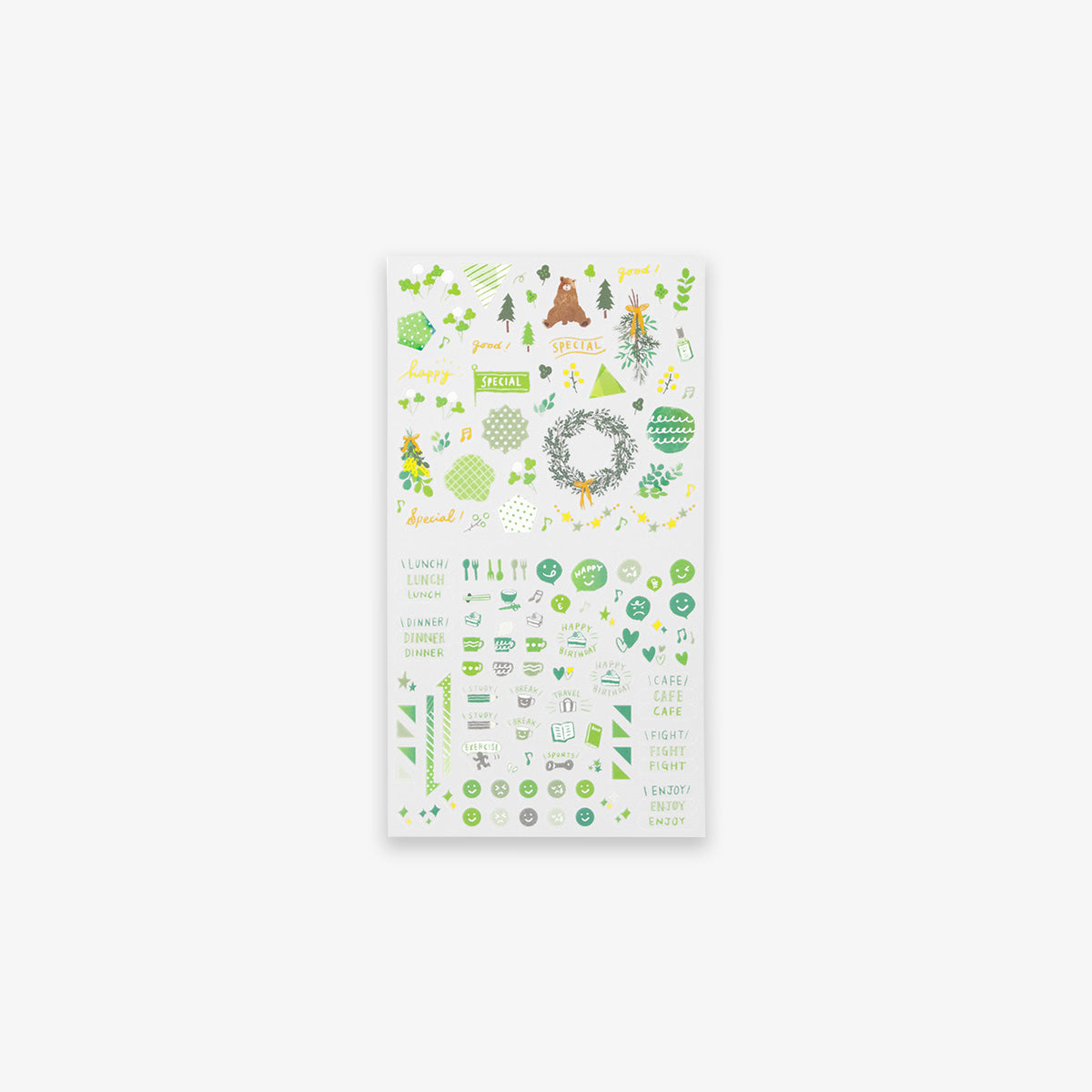DIARY STICKERS // COLOR GREEN