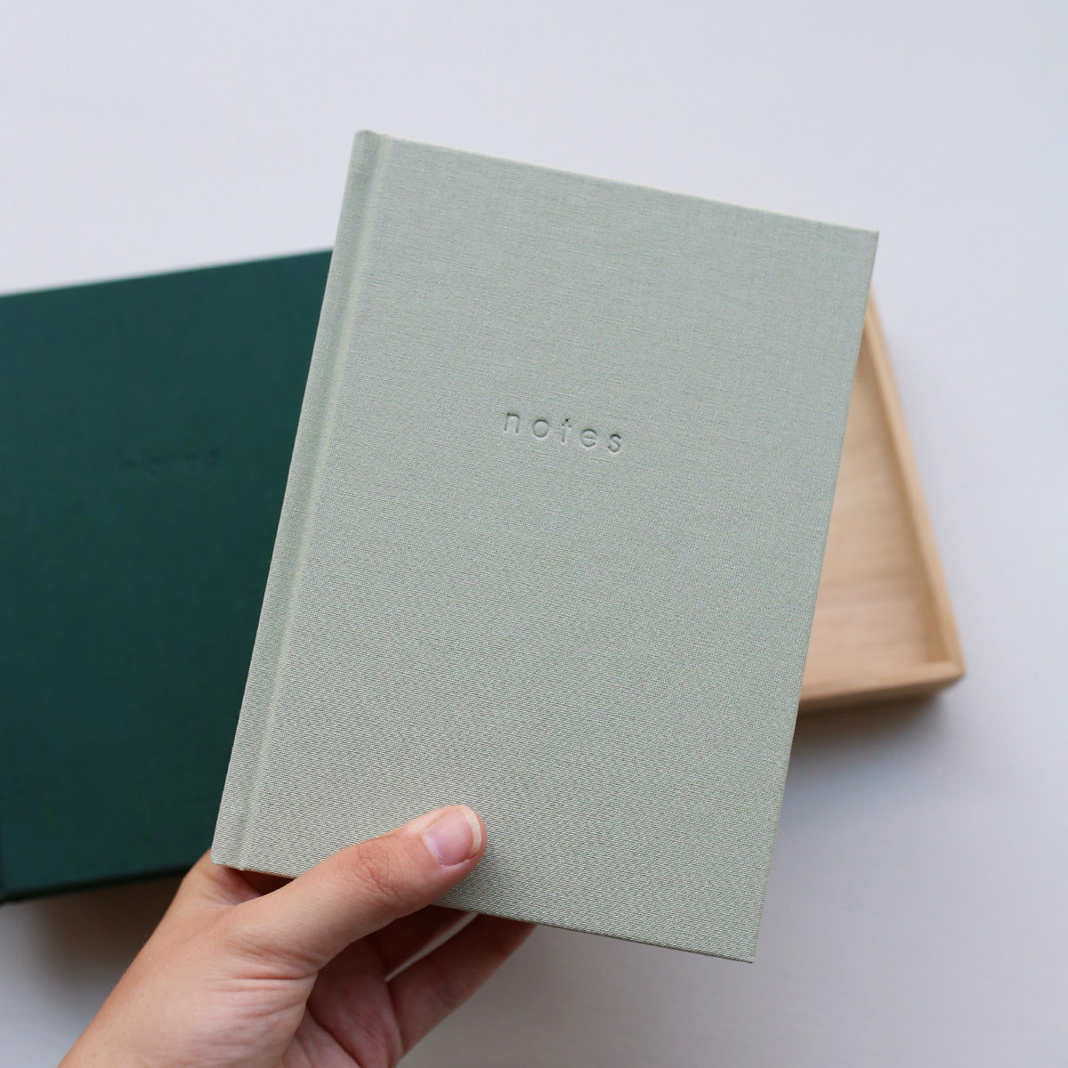 HARDCOVER NOTEBOOK // NOTES SAGE GREEN