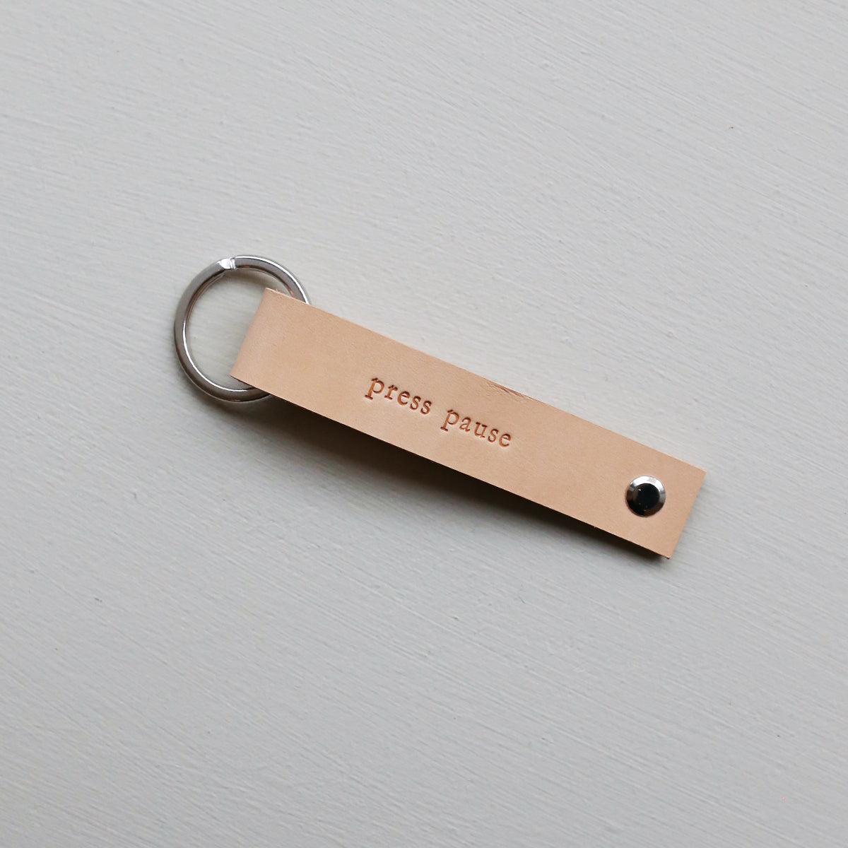 LEATHER KEY HOLDER // PRESS PAUSE