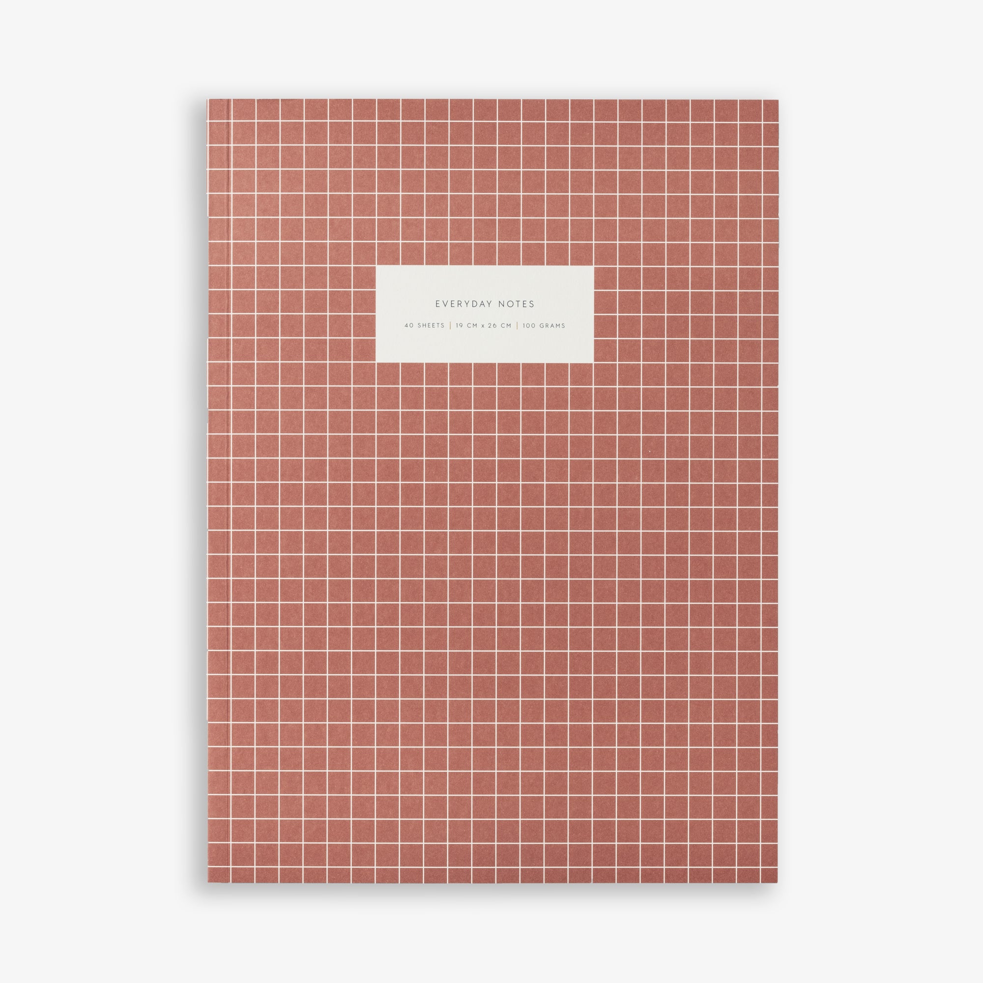 CHECK LARGE NOTEBOOK // BRICK RED
