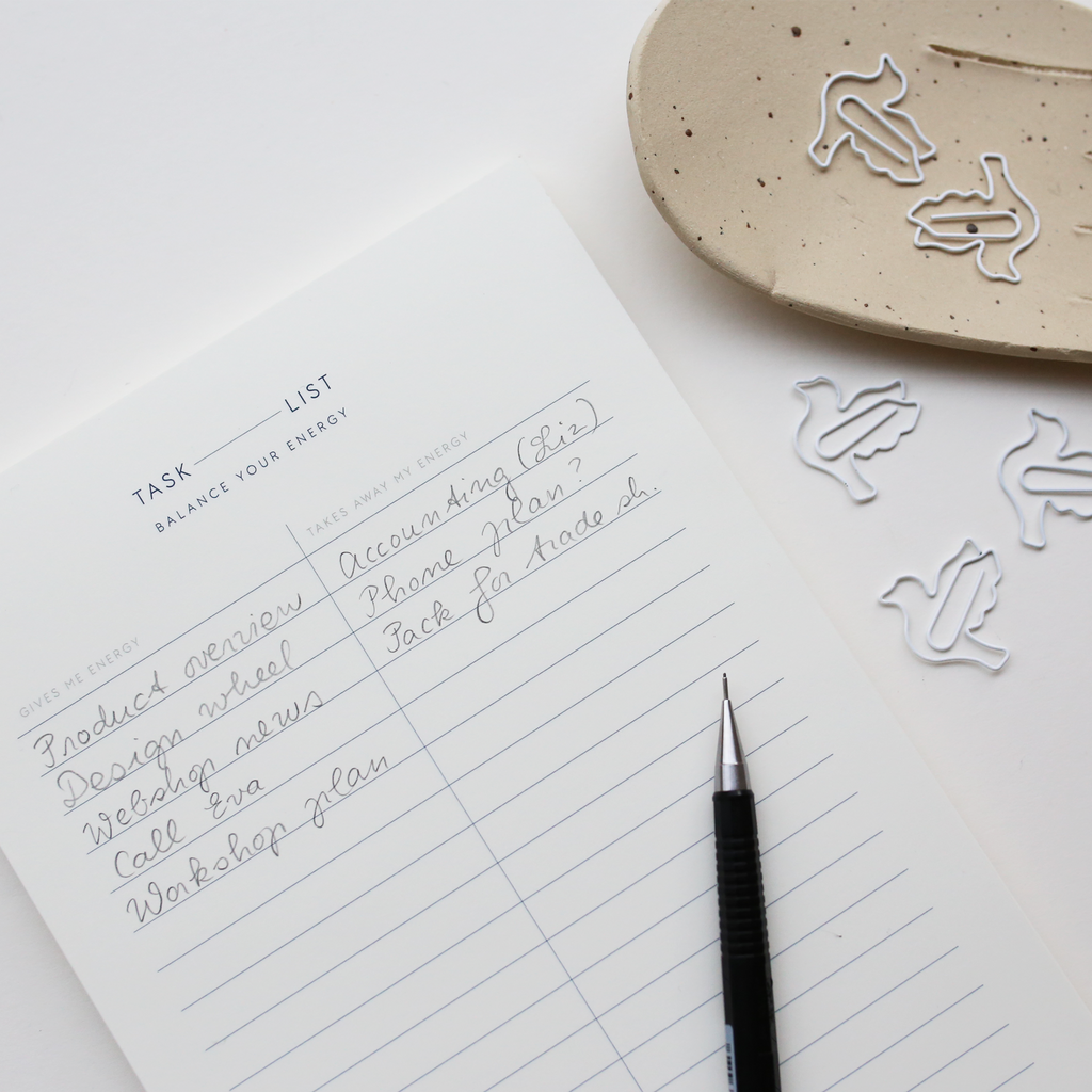 TASK LIST // ENERGY BALANCE