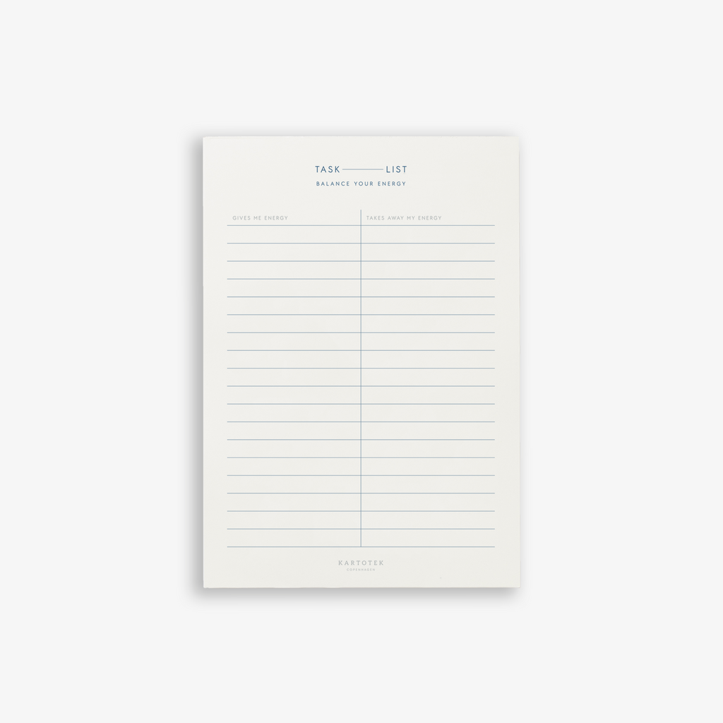 TASK LIST // ENERGY BALANCE