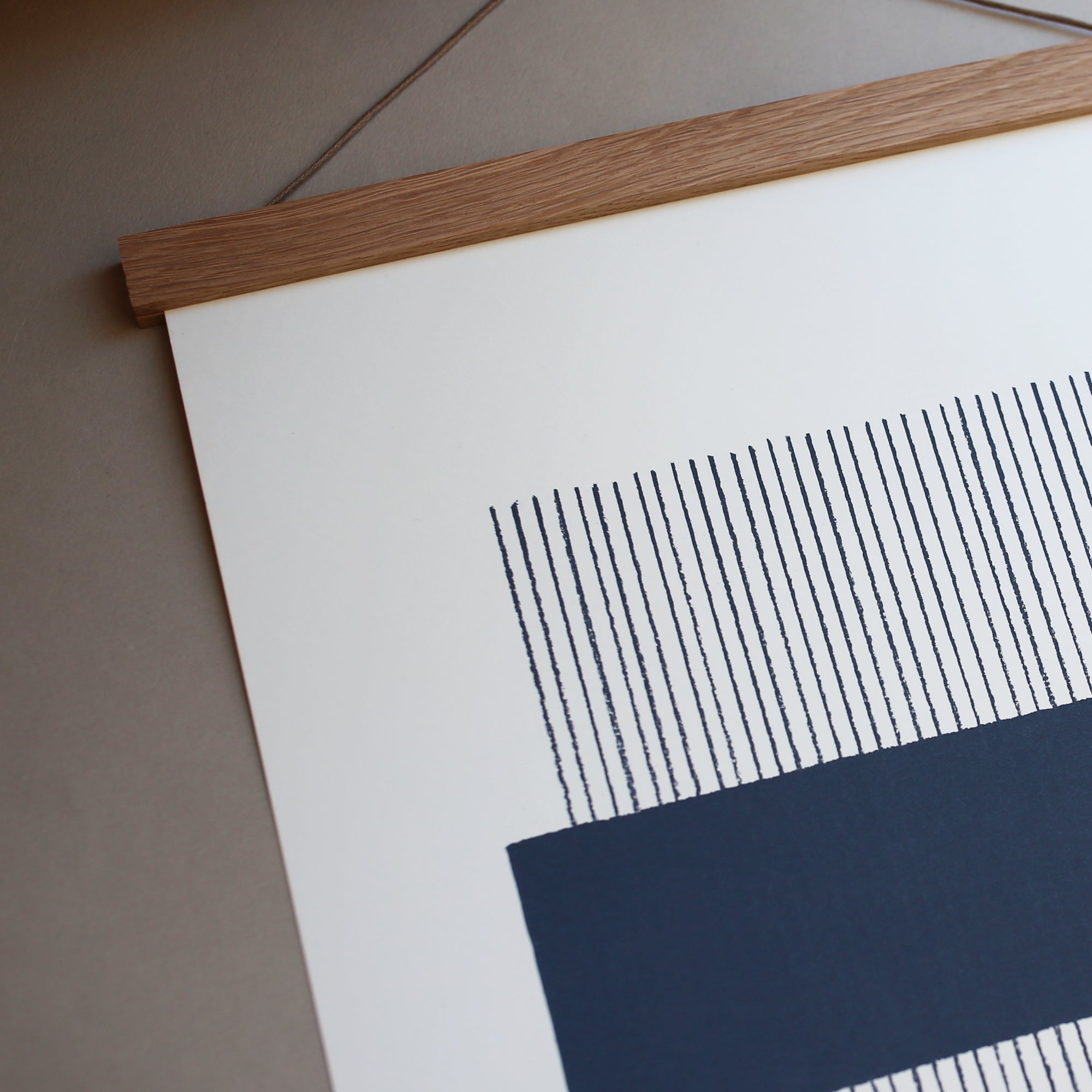 A3 PLAKAT LINES // MARINEBLÅ