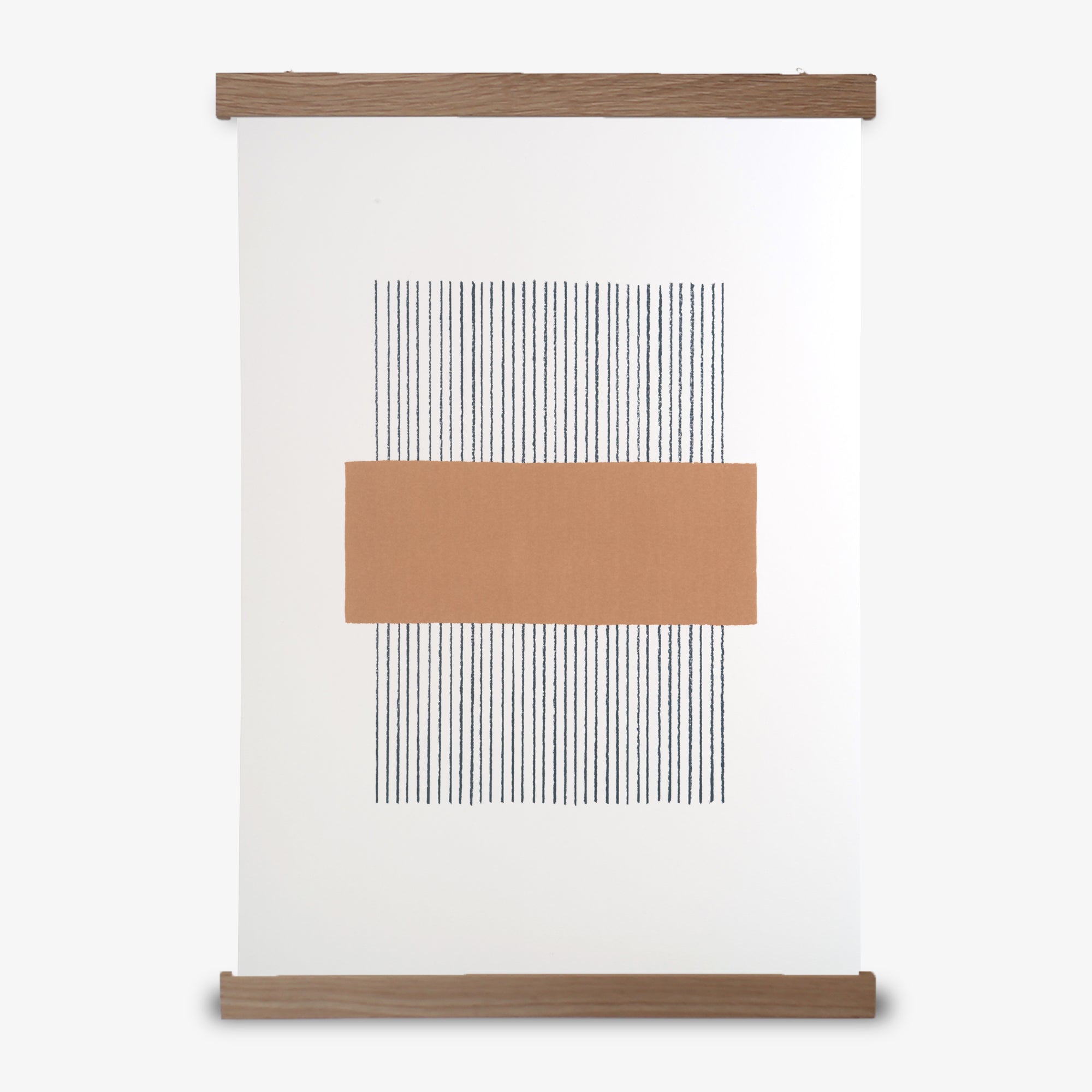 A3 PLAKAT LINES // OKKER + EGETRÆSRAMME