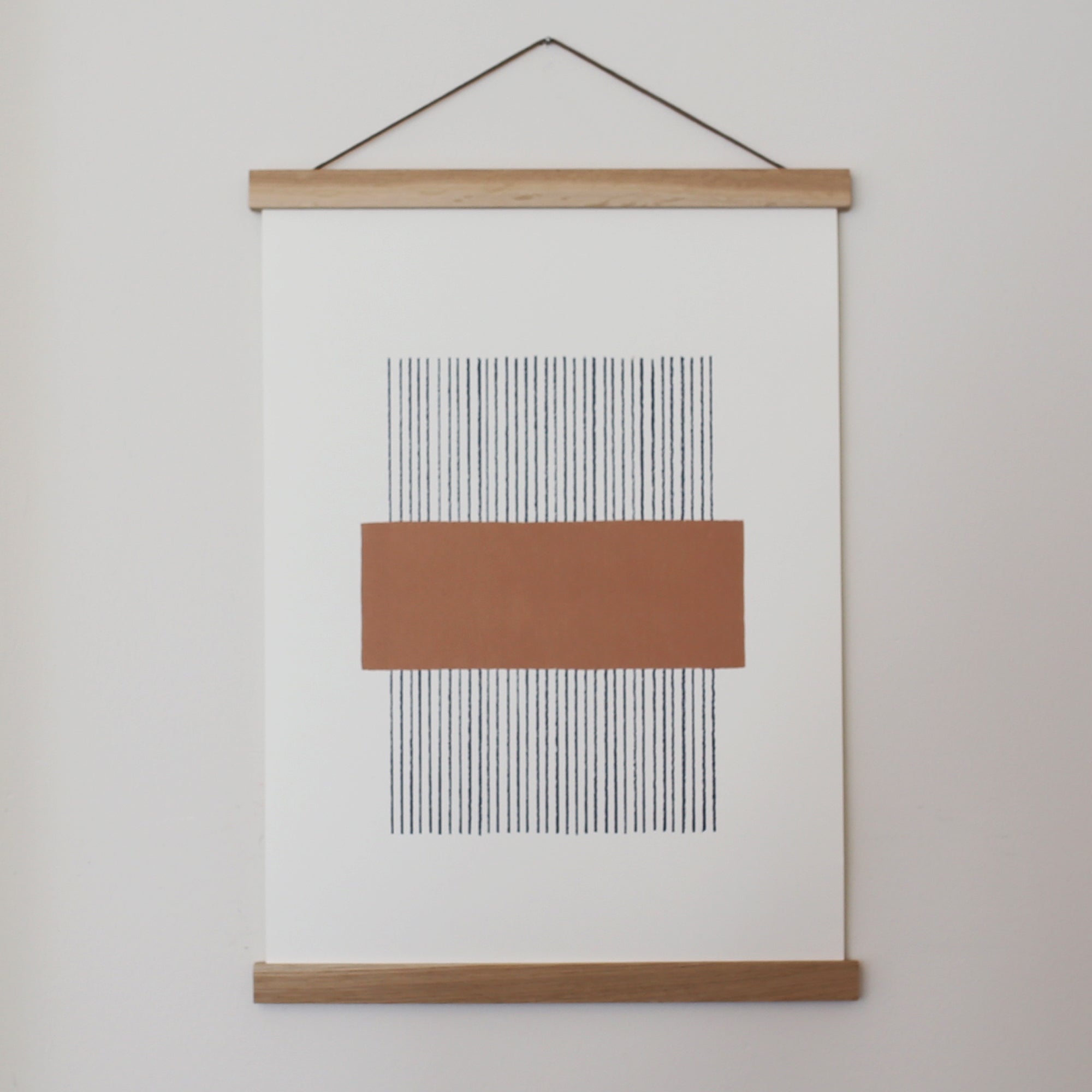 A3 PLAKAT LINES // OKKER + EGETRÆSRAMME