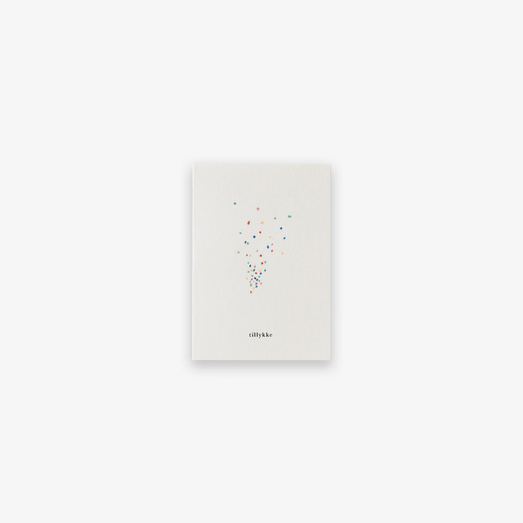 SMALL GREETING CARD // KONFETTI (DANISH)