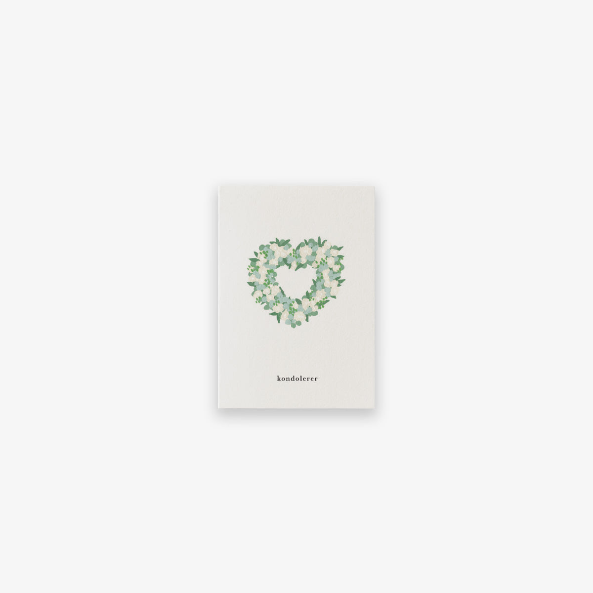SMALL GREETING CARD // BLOMSTERHJERTE (DANISH)
