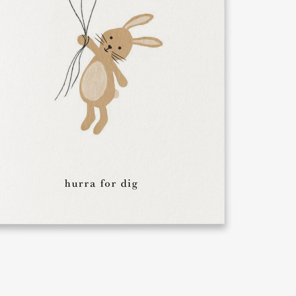SMALL GREETING CARD // KANIN (DANISH)