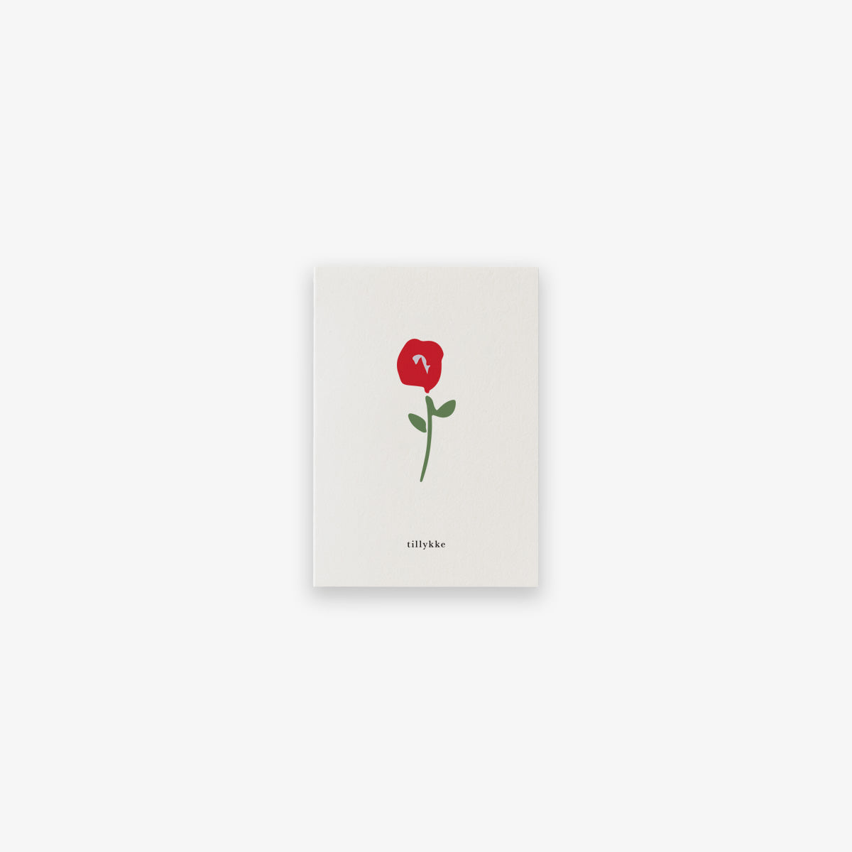 SMALL GREETING CARD // ROSE (DANISH)